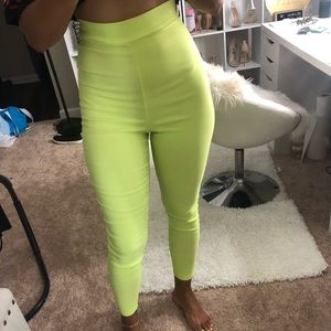 Neon yellow pants